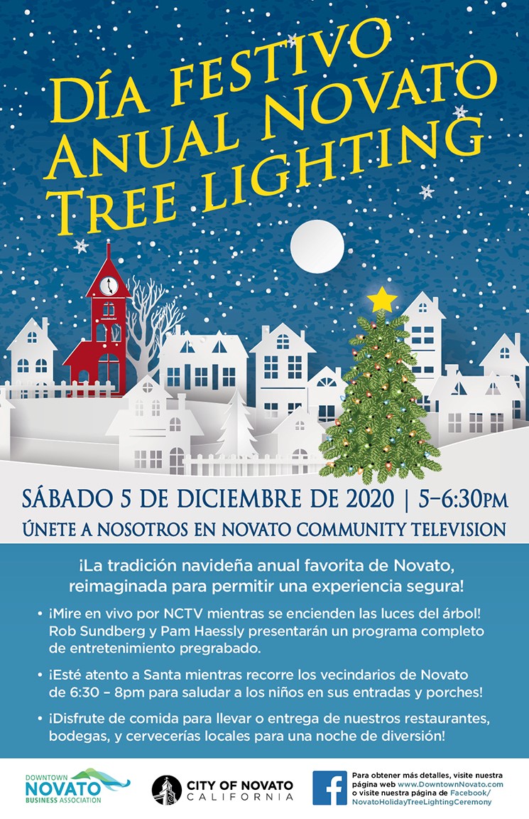 Tree Lighting Poster in Spanish