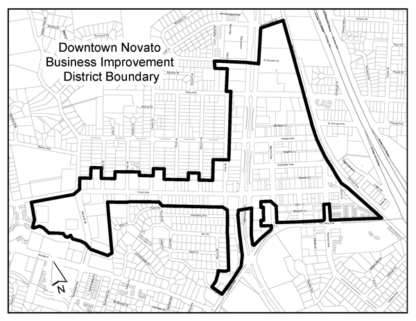 Image of the Downtown Bid Area Map