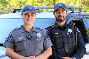 Police officer and intern