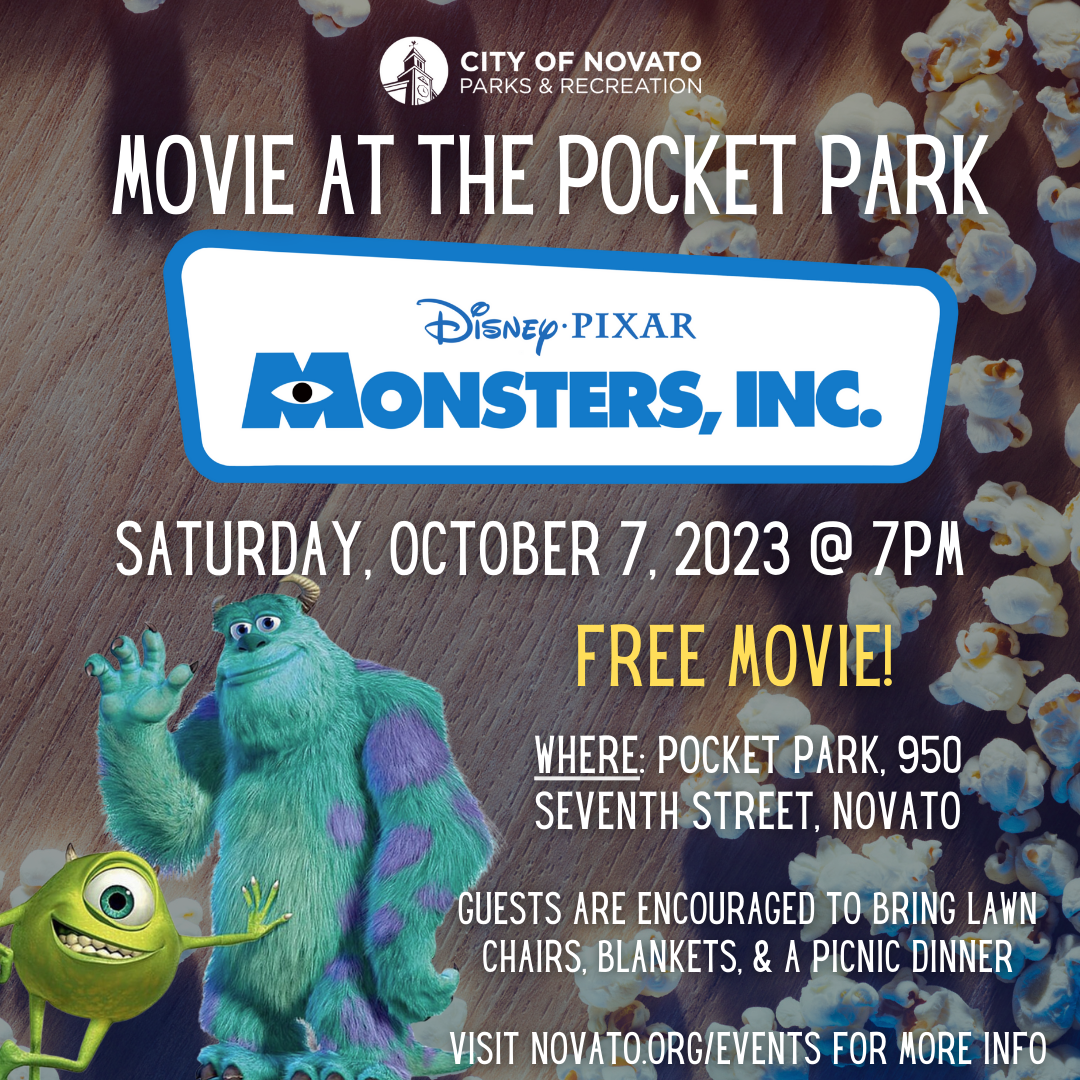 Movie in the Park, Saturday, October 7, 2023, @ 7PM