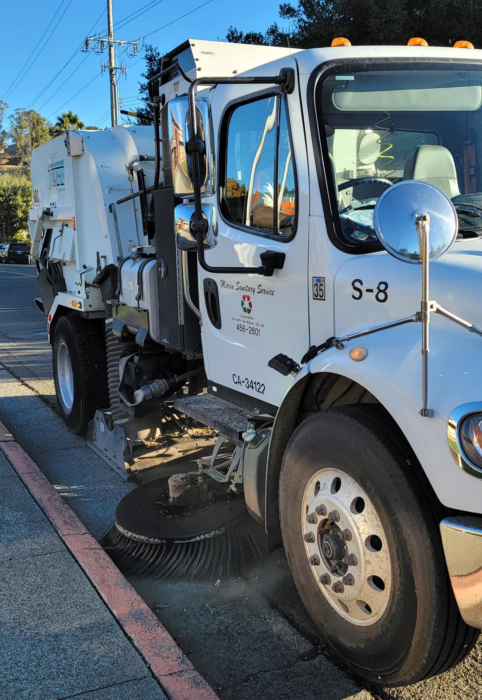 Marin Sanitary Services Street Sweeper