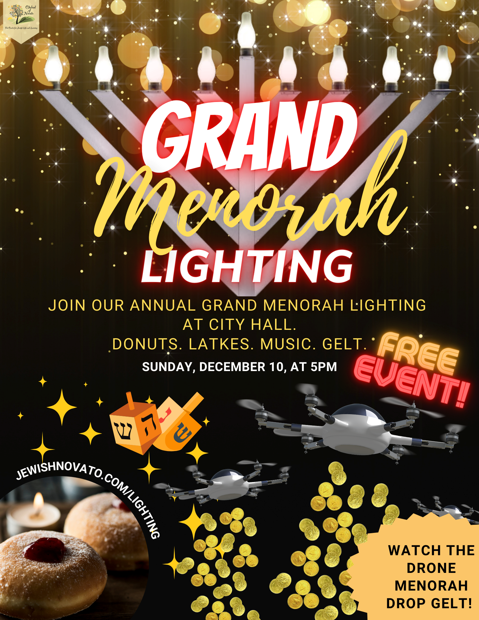 Menorah Lighting flyer