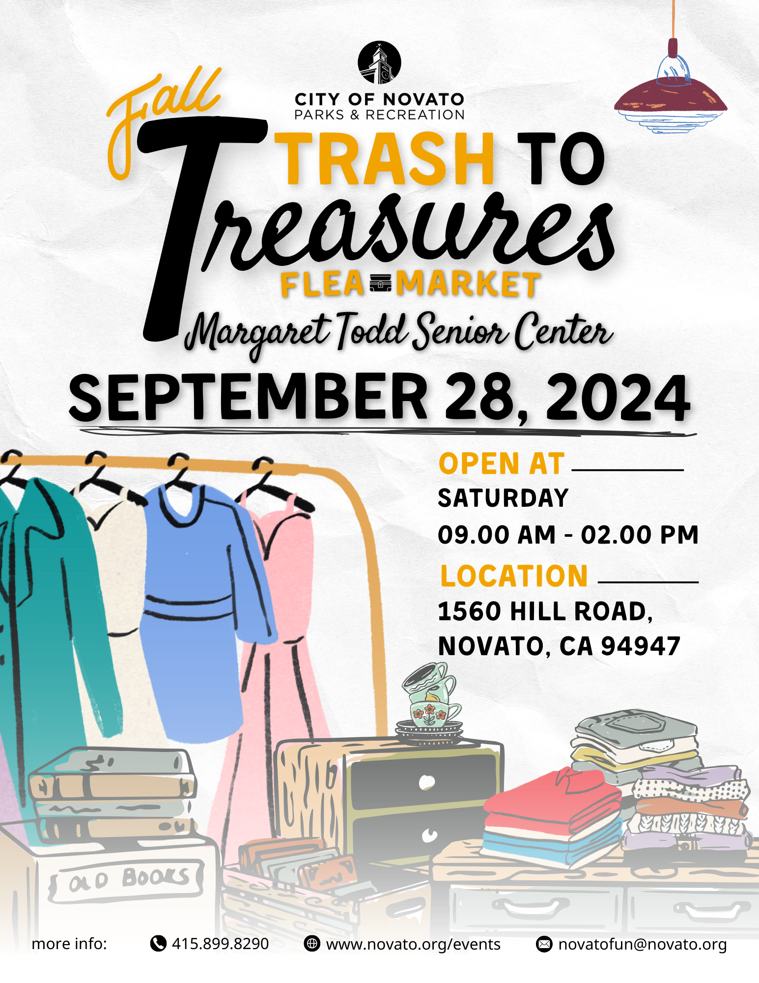 2024 Fall Trash to Treasures Flea Market, Saturday, September 20, 2024, 9AM - 2PM