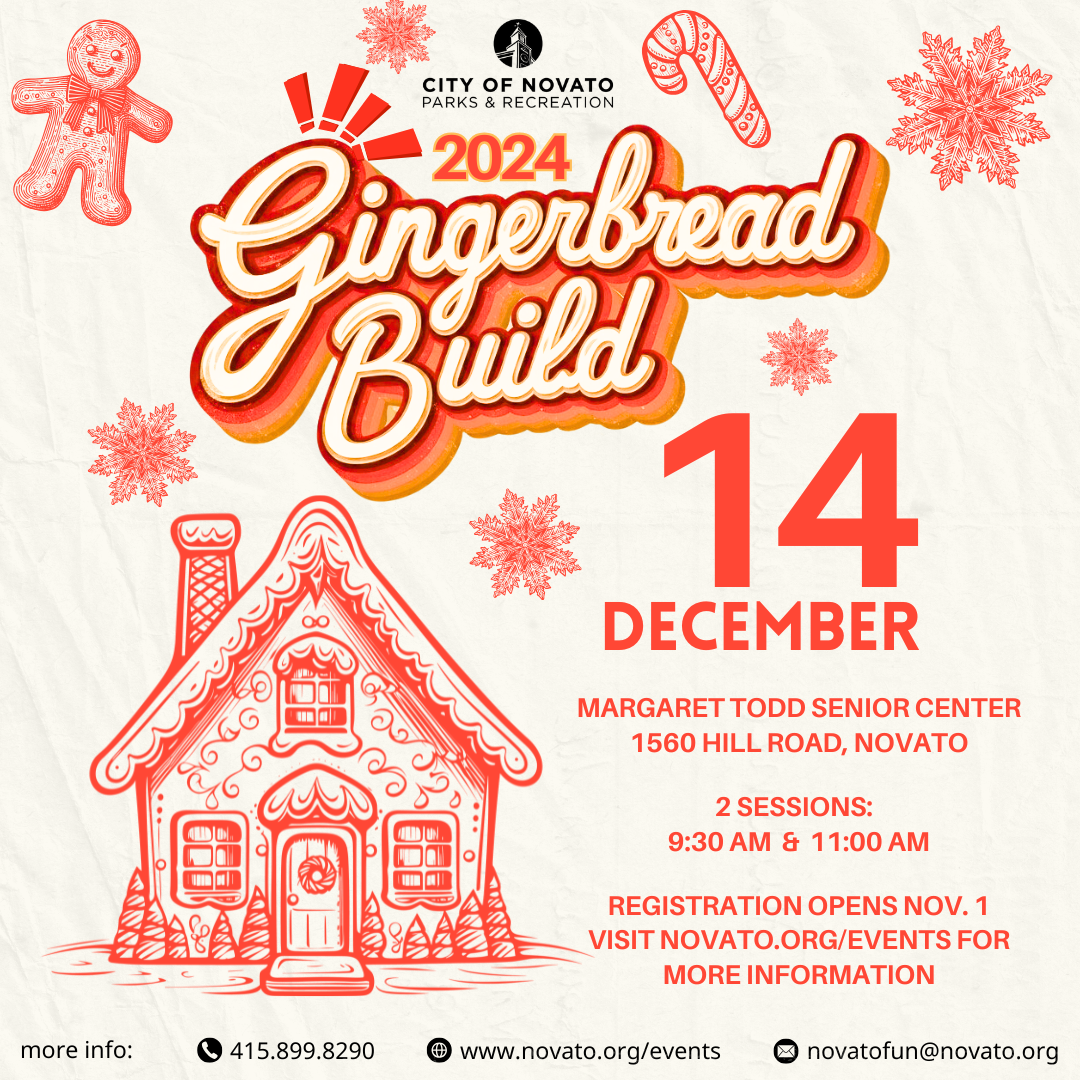 2024 Gingerbread Build, Saturday, December 14, 2024. Registration opens November 1