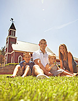 picture of family on civic green