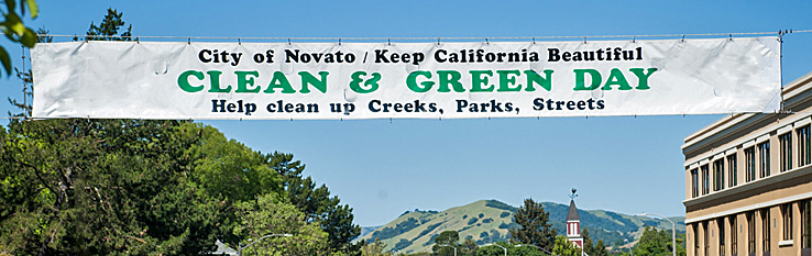 photo of clean and green day banner