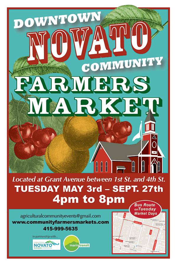 Image of Downtown Novato Community Farmers Market flier