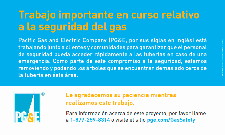 PG&E_Gas Safety Work flier in Spanish