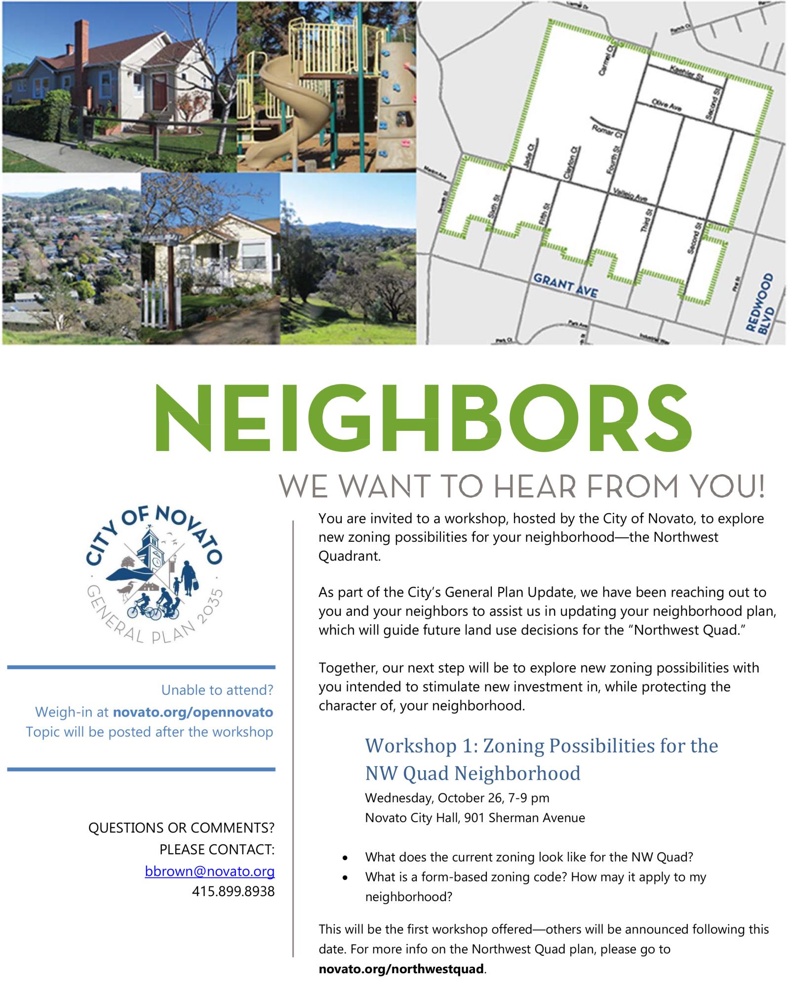 image of Neighborhood flier in english