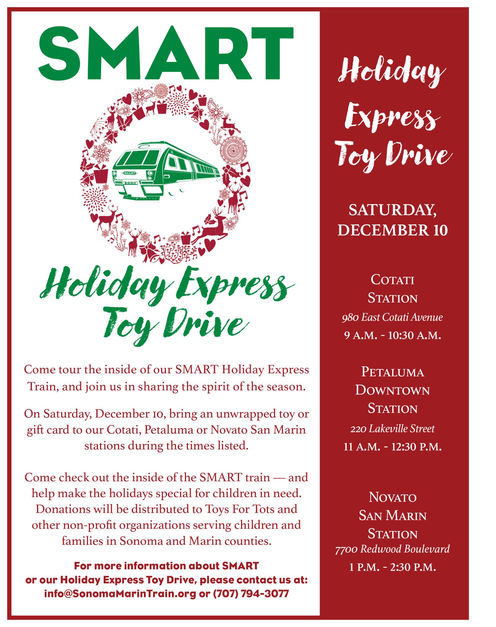 Image of SMART Holiday Express Toy Drive Flier