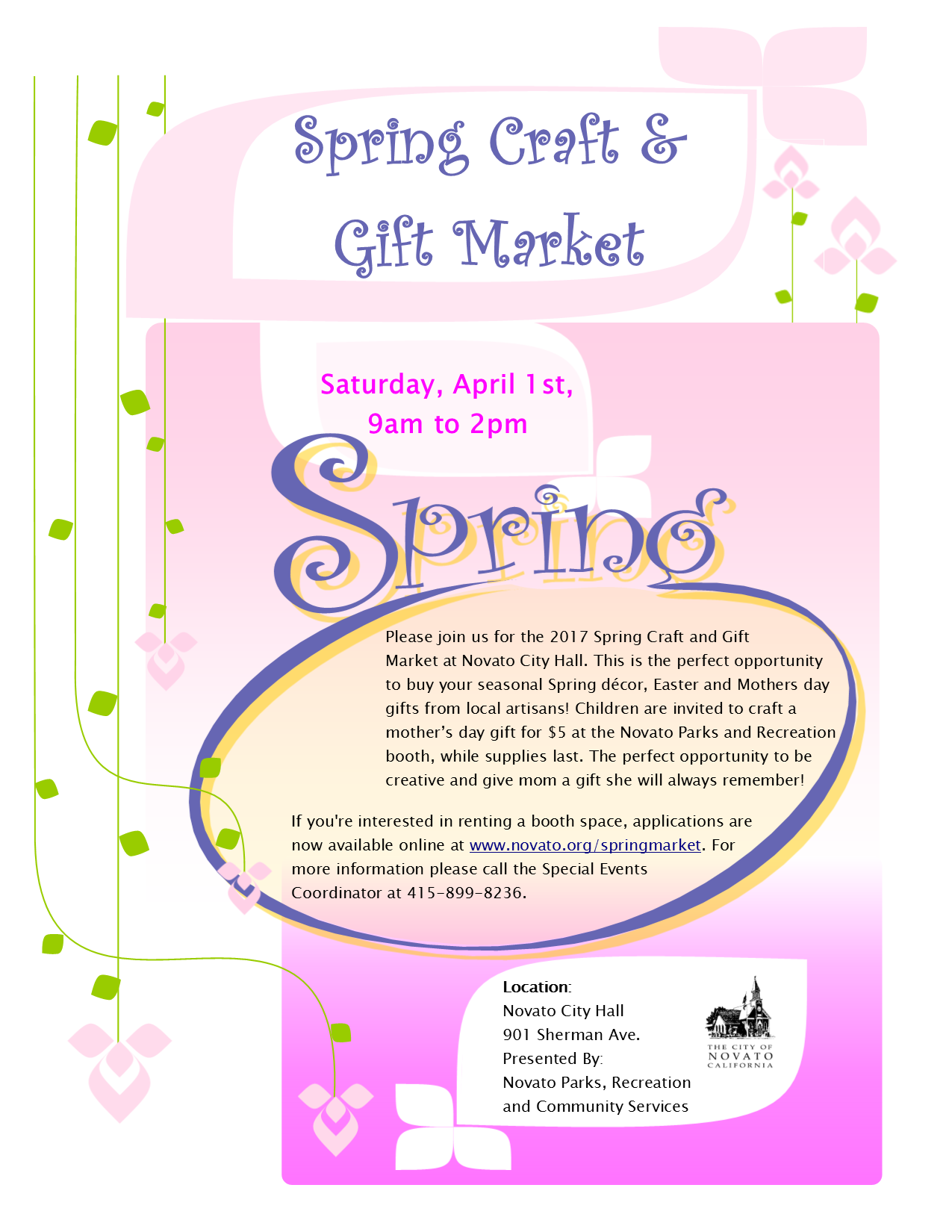 Spring Craft & Gift Market Flyer