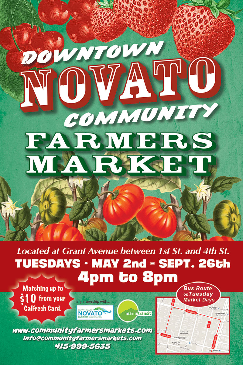 Image of Downtown Novato Community Farmers Market flyer