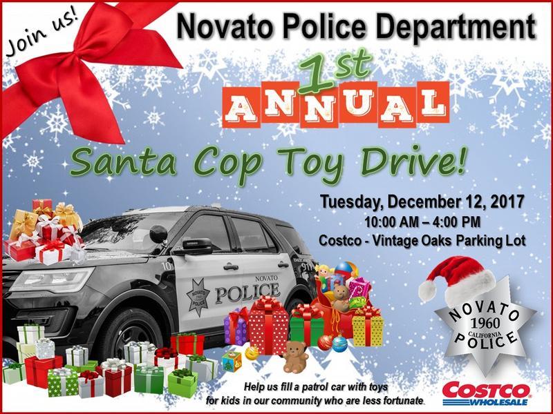 Image of Novato Police Toy Drive flyer