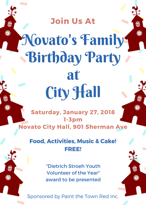 Novato's Family Birthday Party flyer