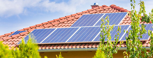 Image of solar panels on roof