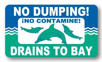 No dumping drains to bay!