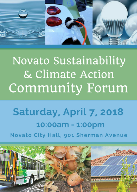 Image of Novato Sustainability & Climate Action Forum event flyer