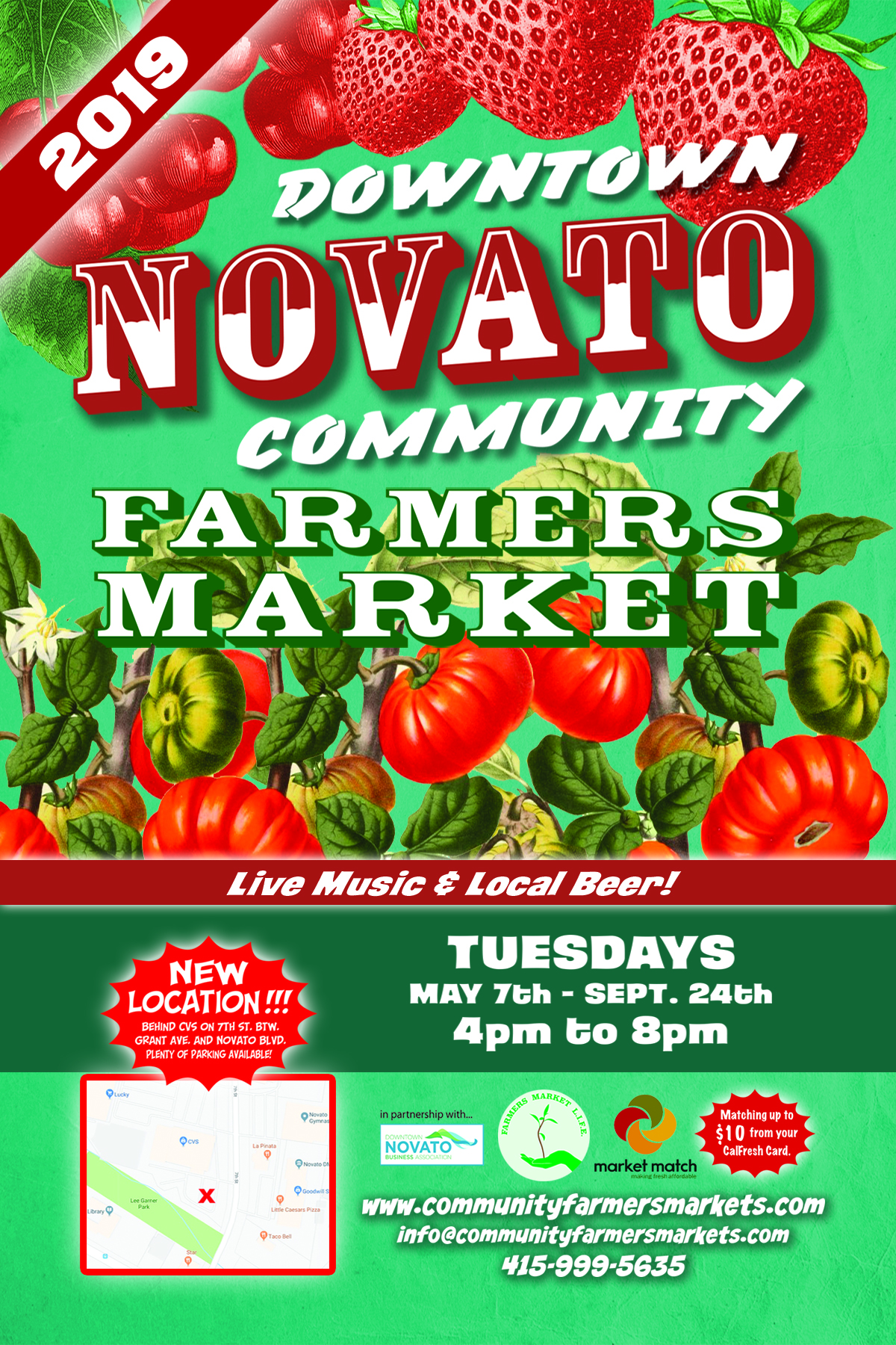 2019 Novato Farmers Market Poster