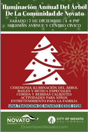 Image of Tree Lighting poster in Spanish